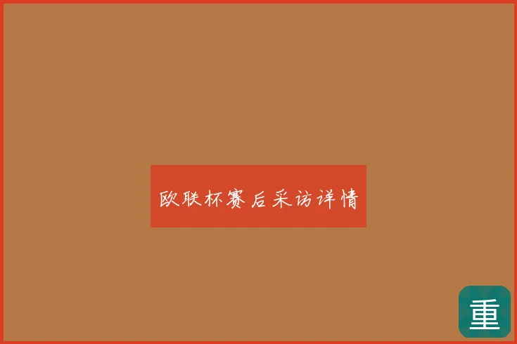 欧联杯赛后采访详情